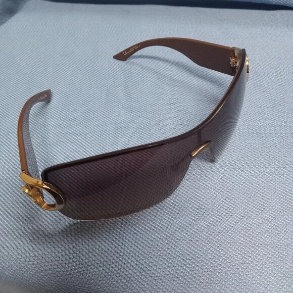 VINTAGE © Christian Dior Women's Buckle BROWN SUNGLASSES Buckle 1 QBOR1 120 B - Picture 2 of 15